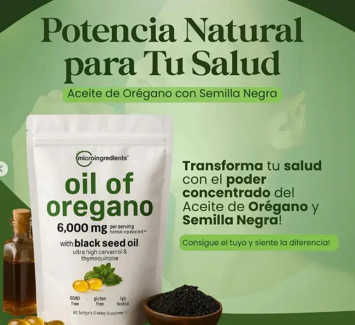 Aceite de Orégano Premium™ (Apoyo para las Defensas Naturales)
